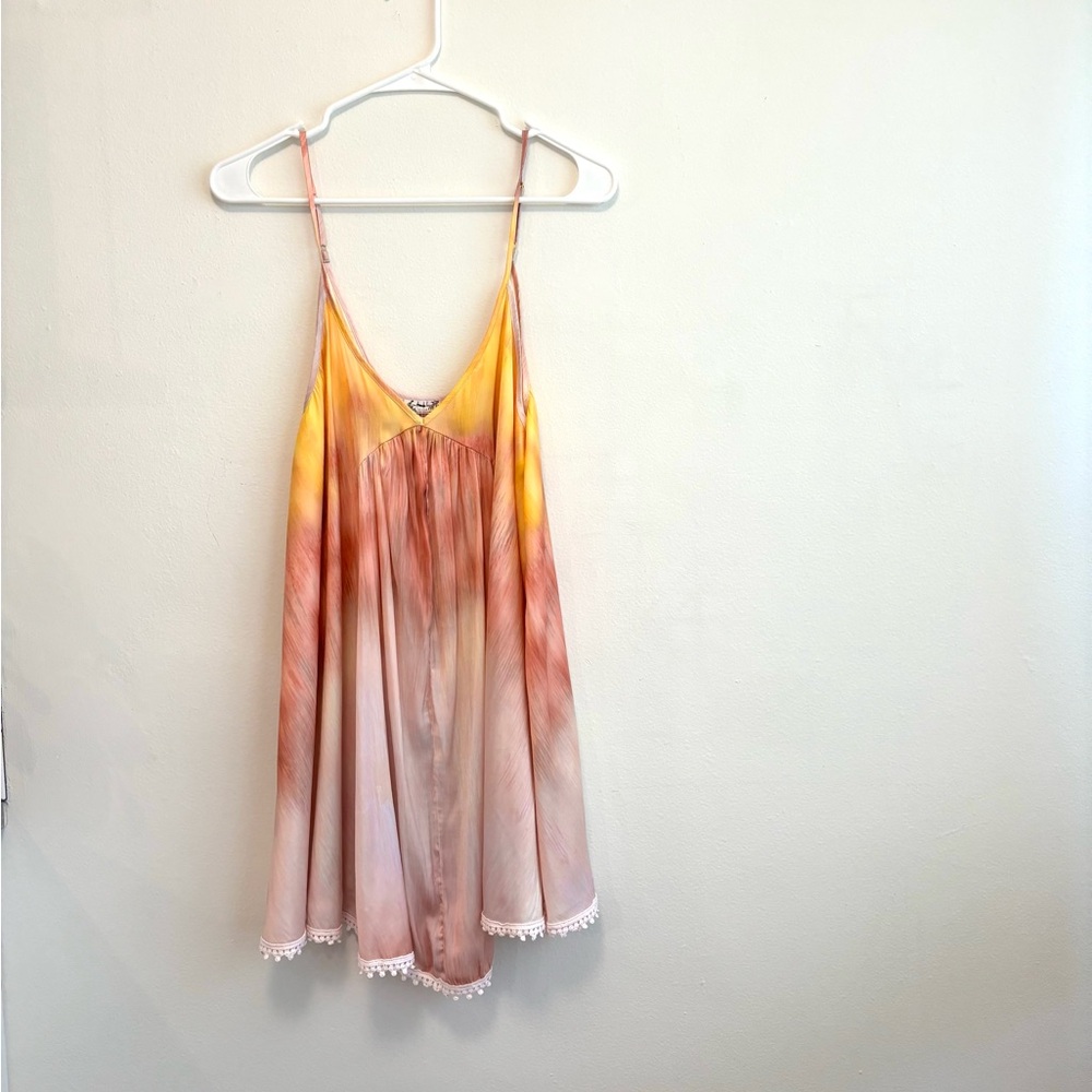 Free People Intimately Pink Ombré Mini Dress. Size Medium.